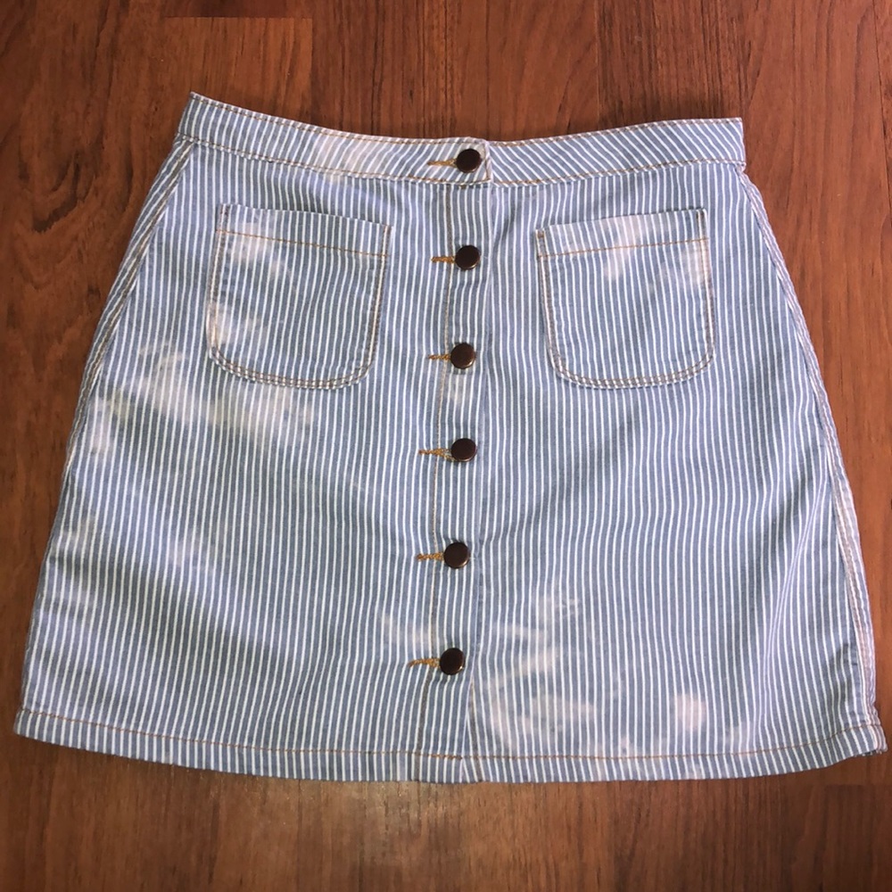 Hayden Los Angeles Stripe Denim Skirt